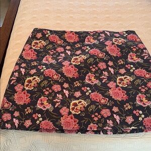 Floral Black Skirt